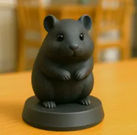 Figurine de hamster mignon sur socle — photo 1