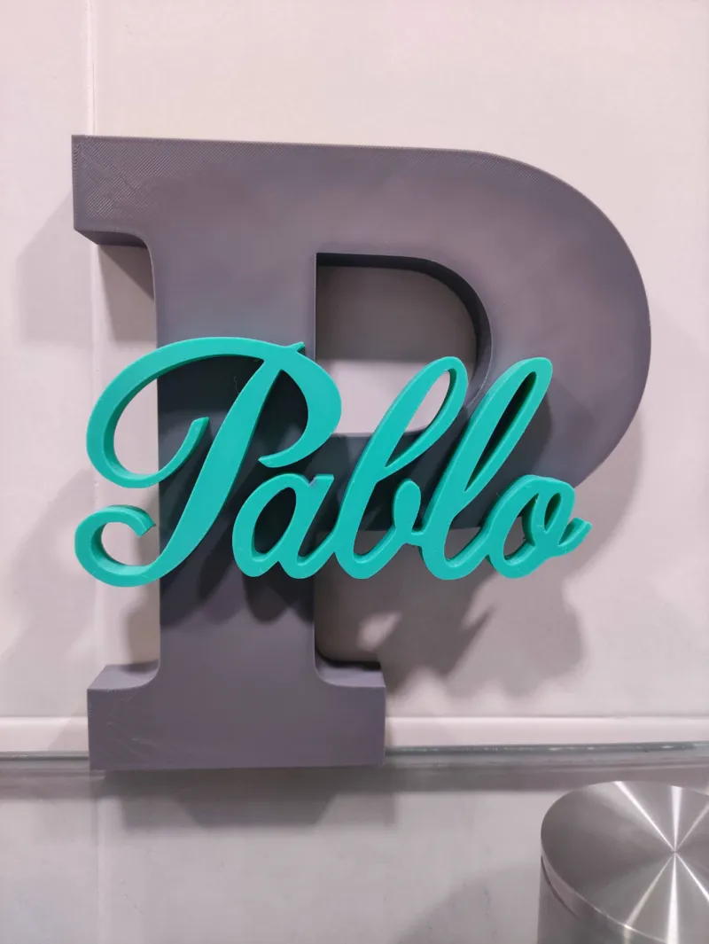 P con Pablo, inicial con nombre para escritorio