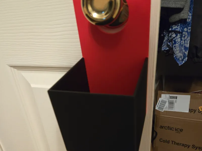 Doorknob garbage can. 