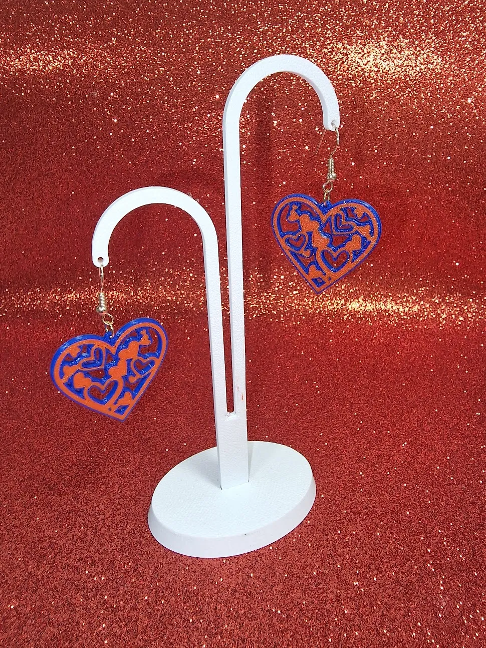 Hearty heart earrings view 3