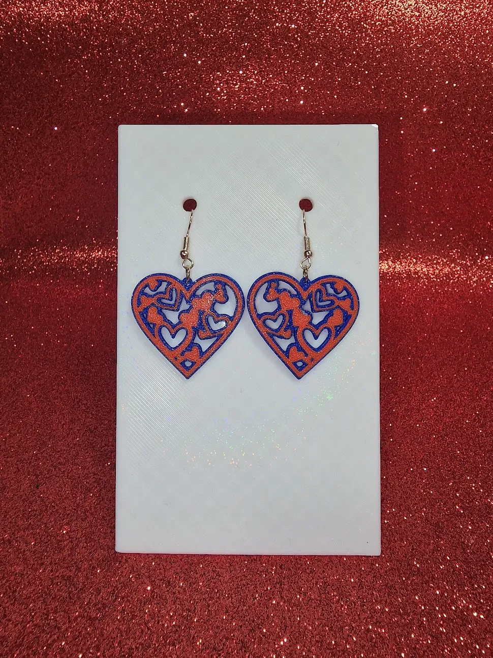 Hearty heart earrings view 2