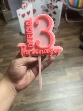 cake topper threenager