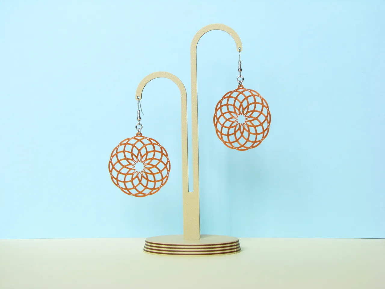 Sacred Geometry earring - Torus view 2
