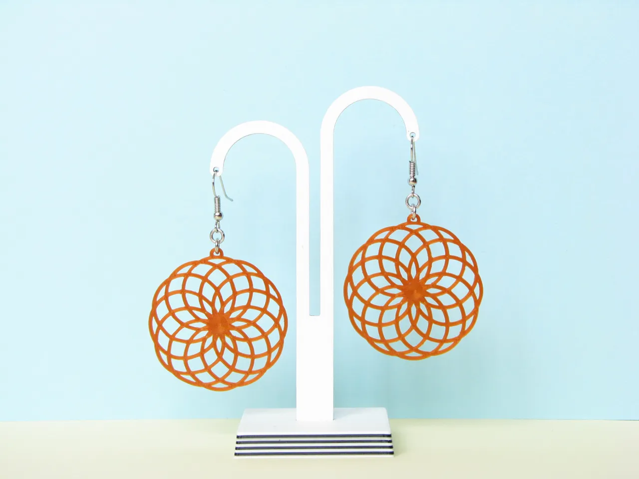 Sacred Geometry earring - Torus view 3