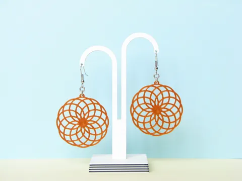 Sacred Geometry earring - Torus view 3