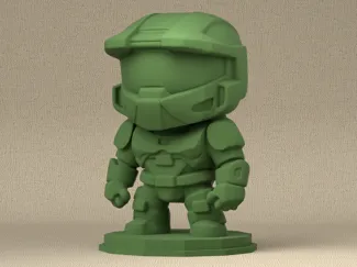 The Master Chief from Halo Inspired Chibi Figure
