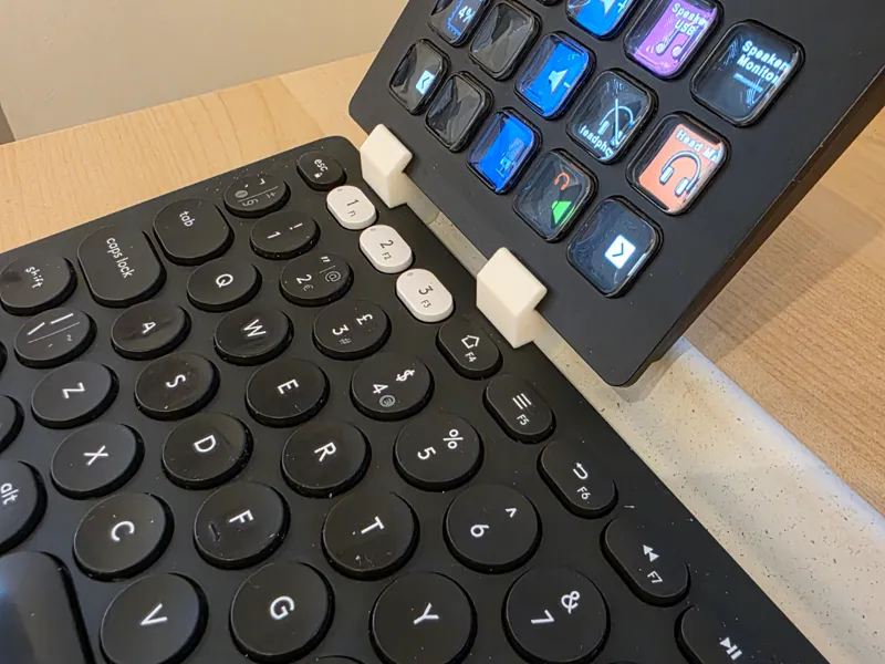 Logitech K780 Keyboard Slot Stream Deck mount
