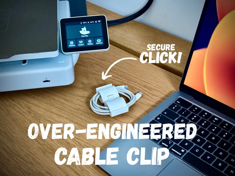 Over-Engineered Cable Clip - Secure Click