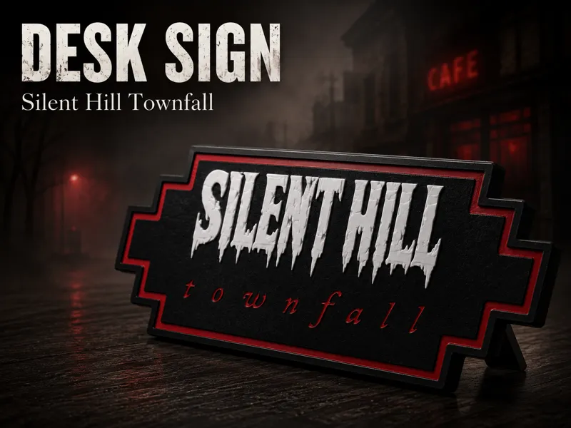 Silent Hill Townfall Desk Sign