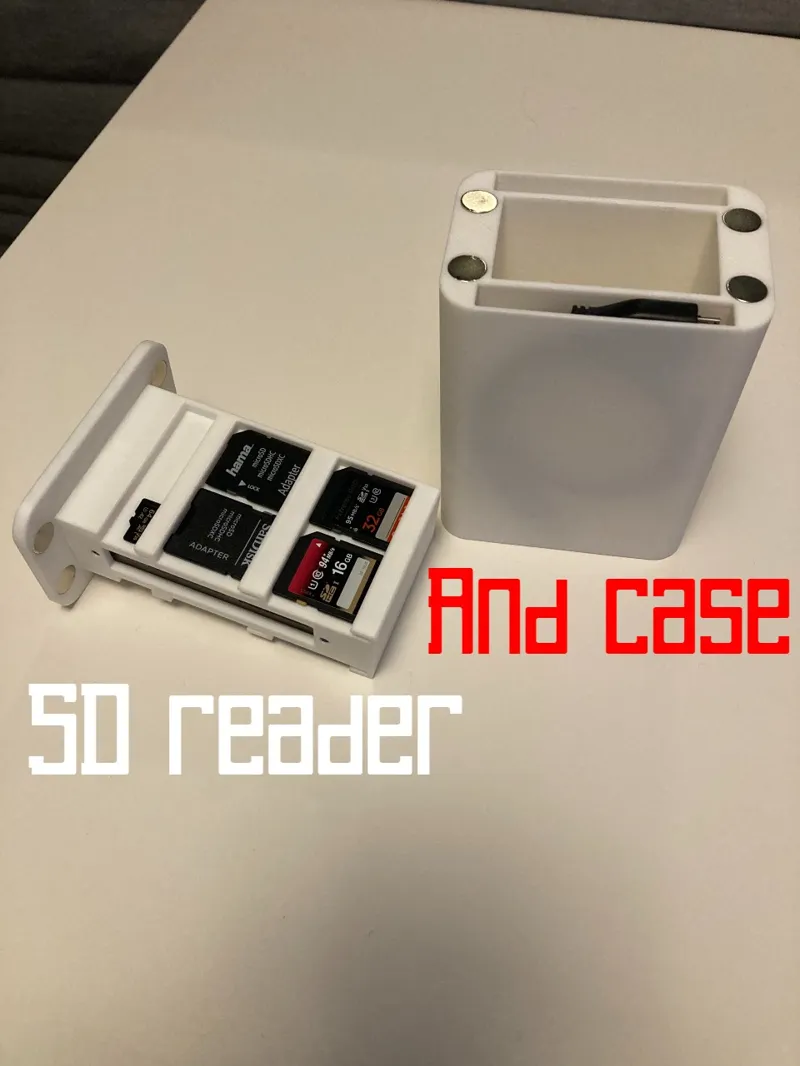 SD card reader and case