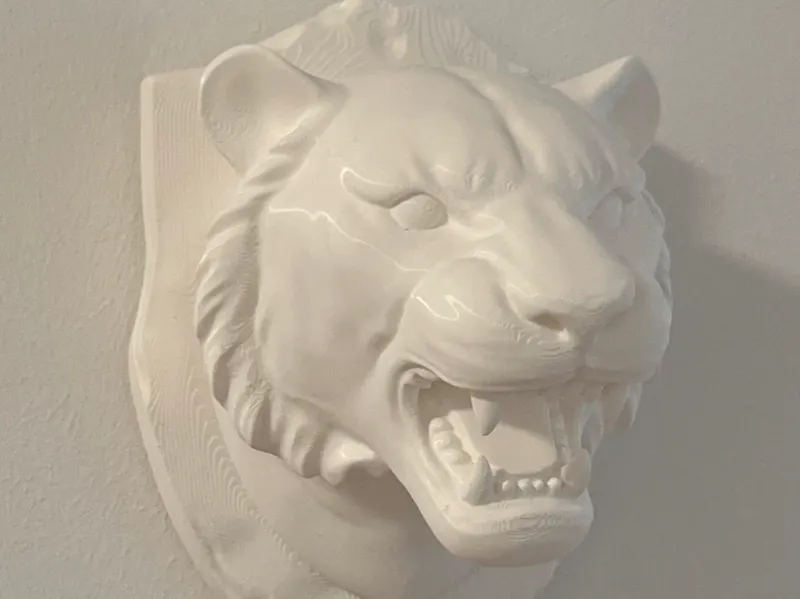Tiger Head Bust - Wall Mount