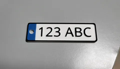 Car plate Keychain Creator [OpenSCAD] view 2