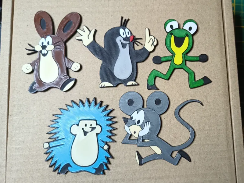 Fridge magnets with Mole and friends