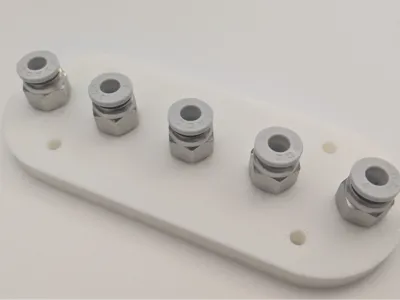 5-Way PTFE / PC4-M10 Passthrough for Enclosures
