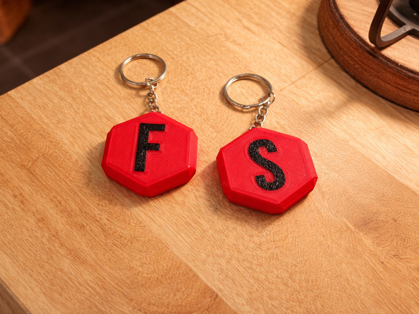 Hexagon Alphabet Keychain (NO AMS)