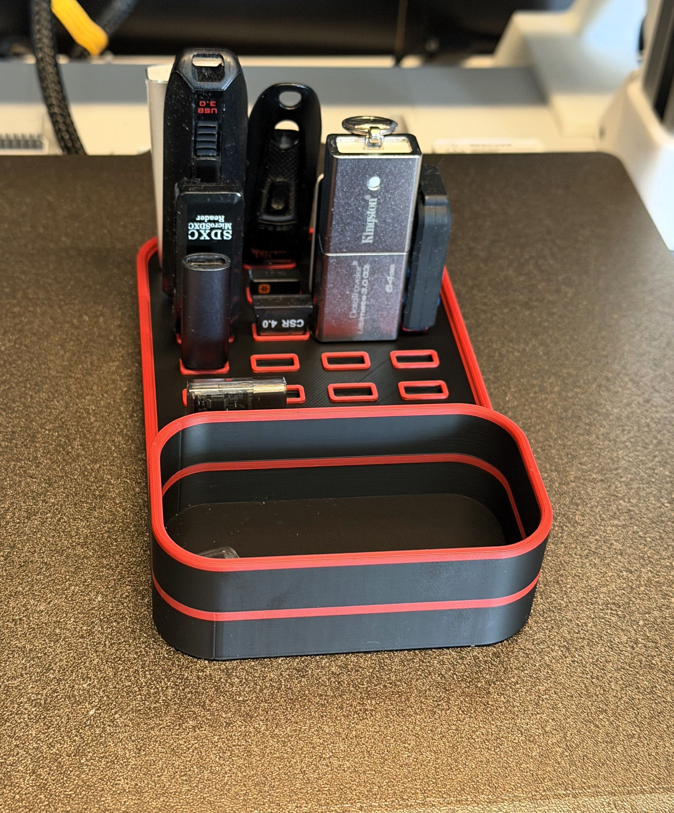Miniatura 2 do modelo 3D U盘、typec、usb接收器收纳