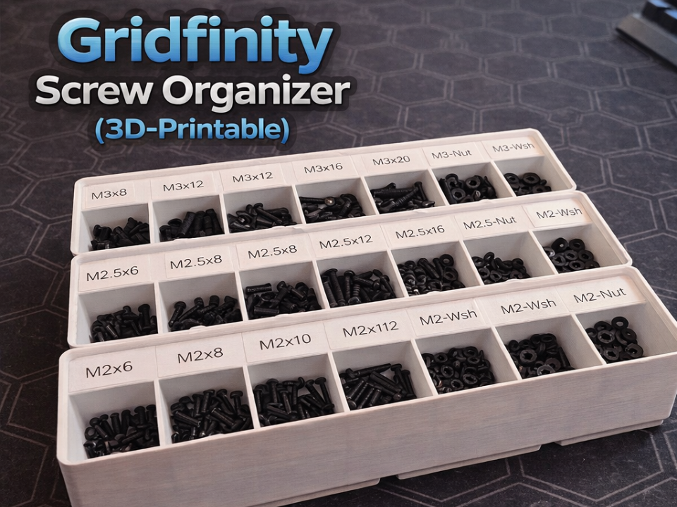 Gridfinity Screw Organizer