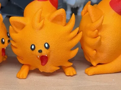 Painted and supported 10th generation Pokemon Pompon