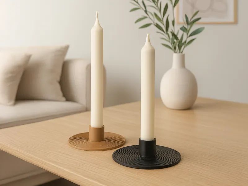Minimalistischer Kerzenständer Japandi Stil