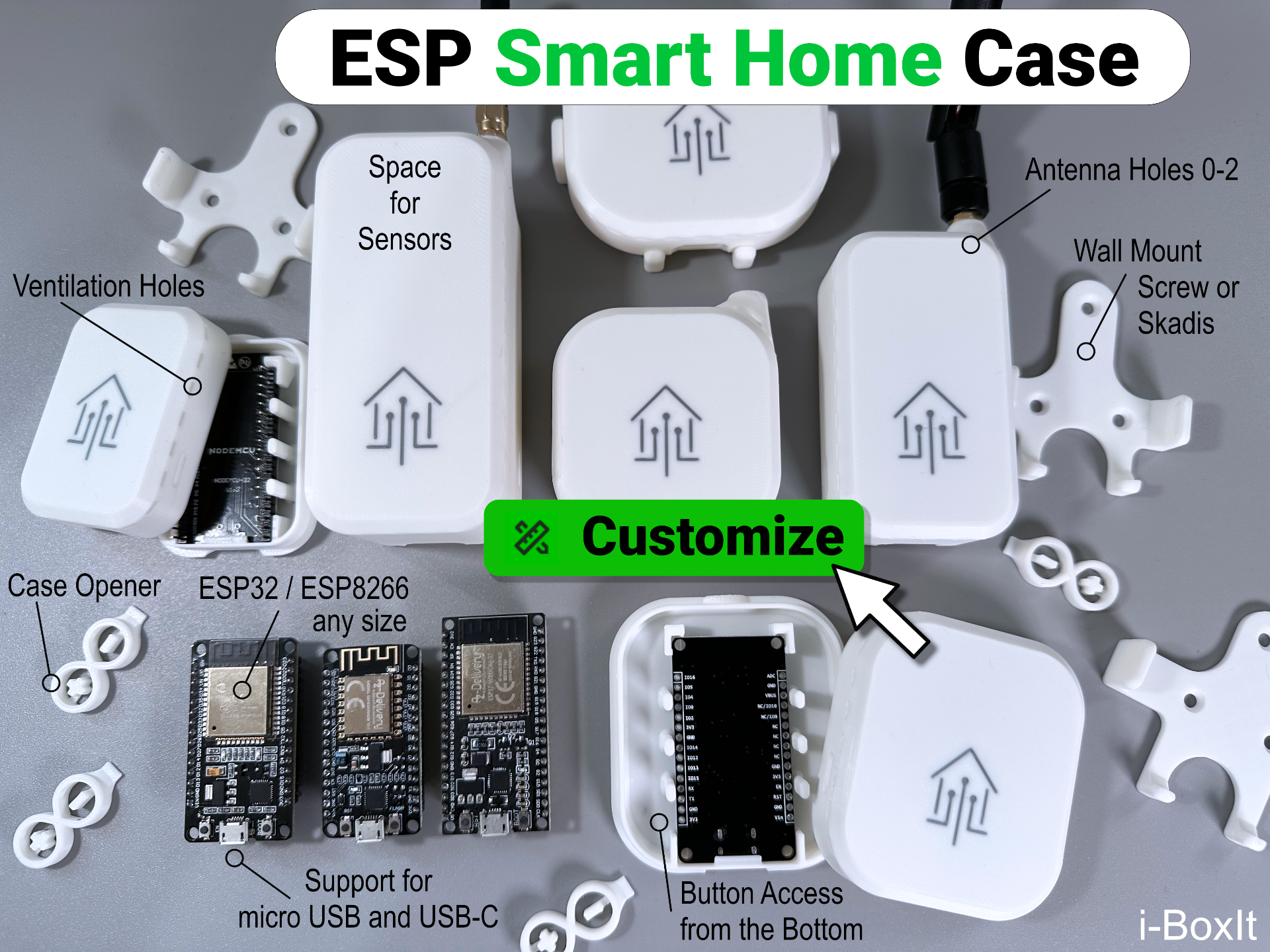 ESP Smart Home Case | Parametric | Antenna