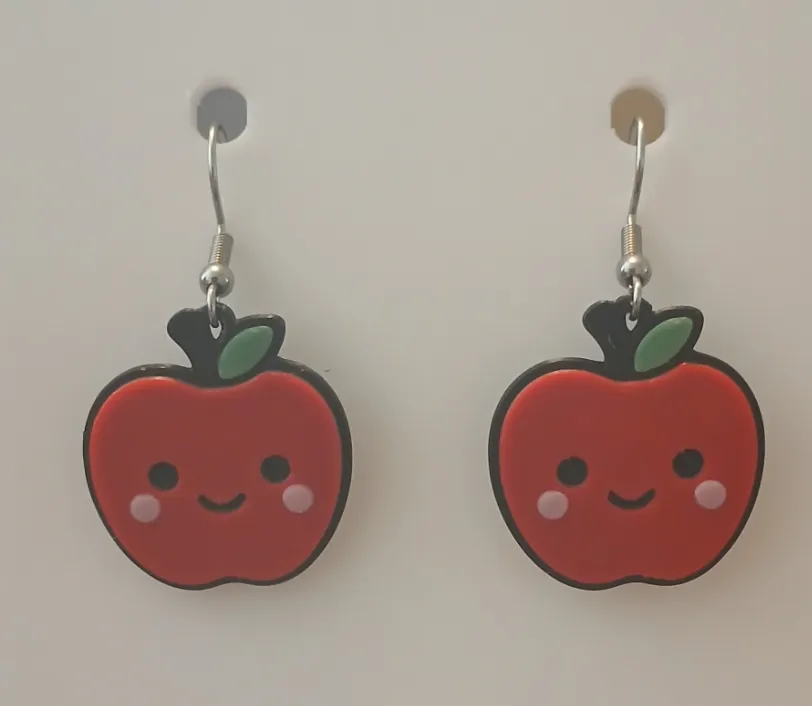 B2S Apple Keychain and Earring Set view 2