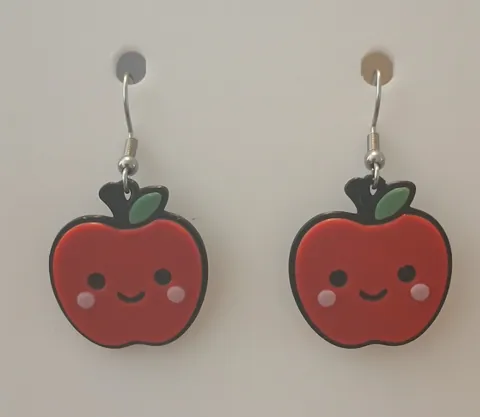 B2S Apple Keychain and Earring Set view 2