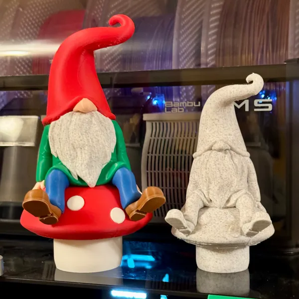 Gnome sur son champignon