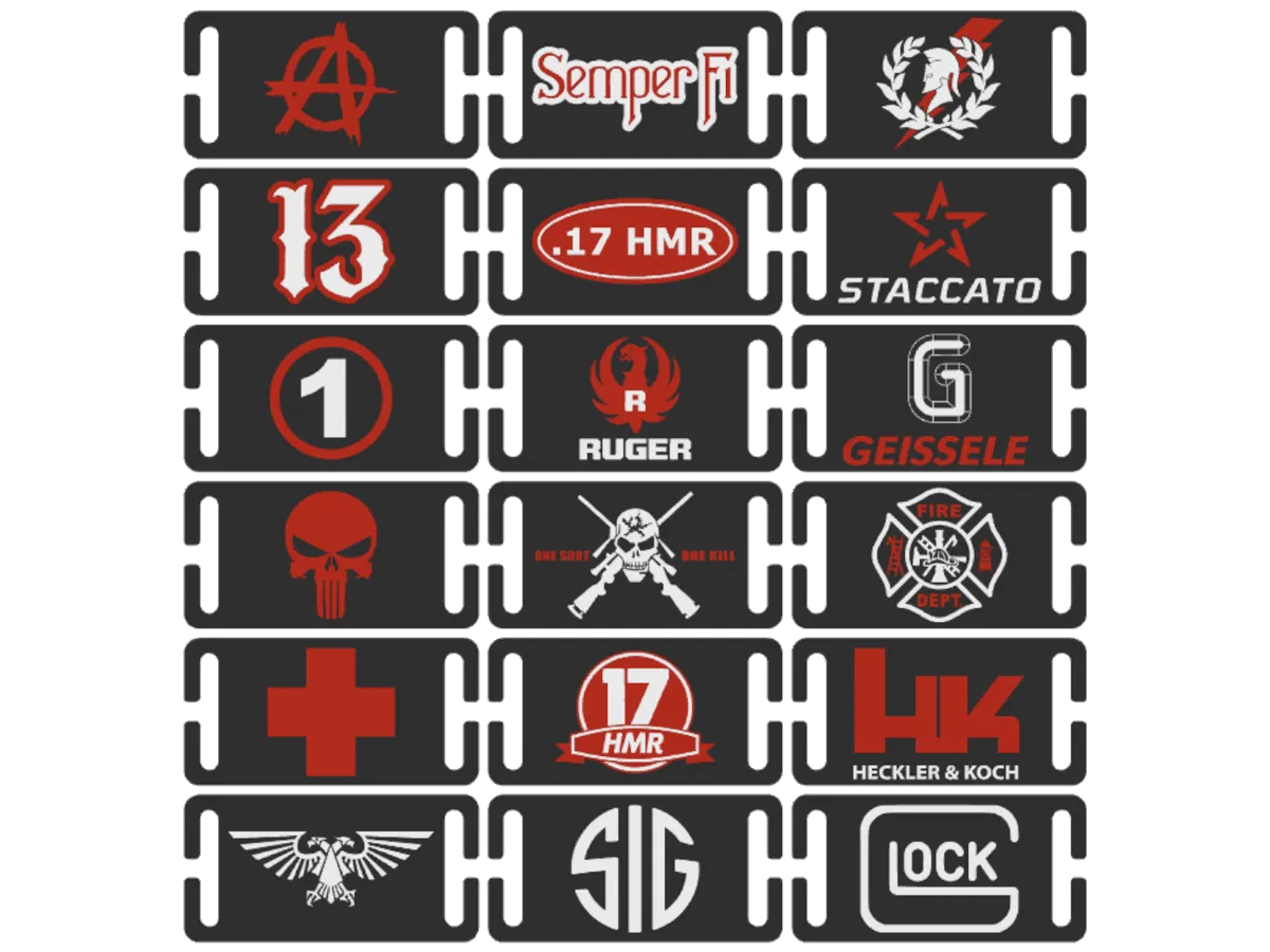 Machine Molle Logo Patches - logo symmetrical MOLLE attachment - Free 3D Print Model ...