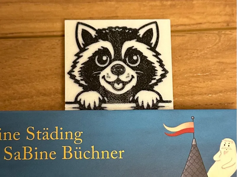 Raccoon Bookmark – Sleek, Stylish, and Functional