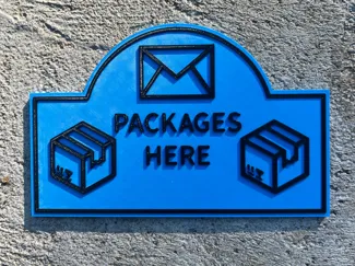 Packages Here Sign