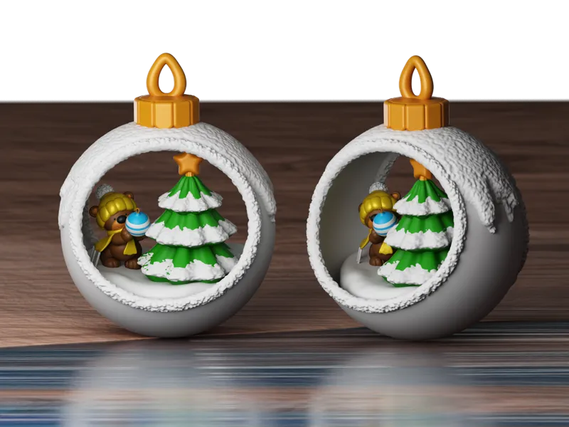 Christmas Bauble Bear Tree 2025
