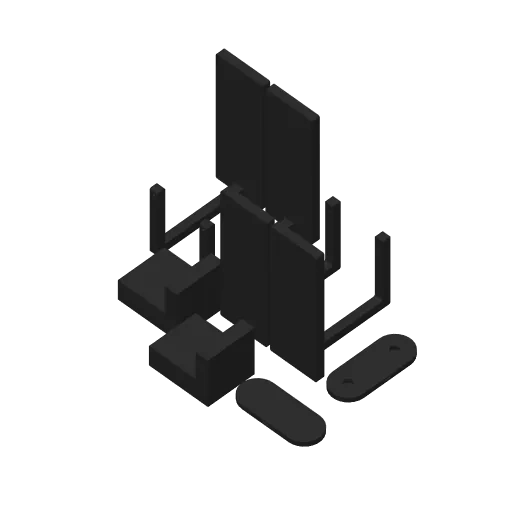 Miniatura 1 do modelo 3D 基于张拉结构的桌面摆件
