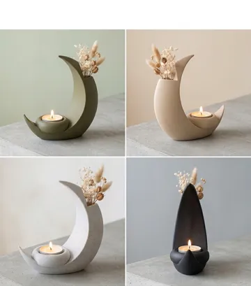 Jarrón decorativo: LUNA – 3D Moon Vase & Candle Holder — vista de referencia 5