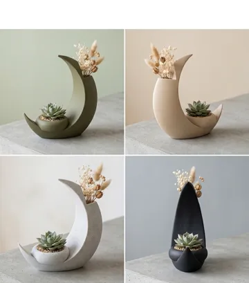 Jarrón decorativo: LUNA – 3D Moon Vase & Candle Holder — vista de referencia 4