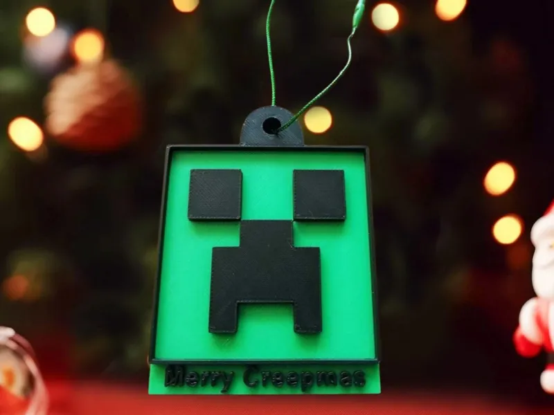 Merry Creepmas Christmas Bauble Minecraft