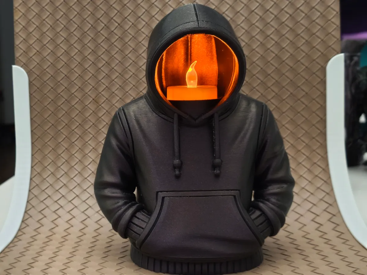 Photophore LED en forme de sweat à capuche