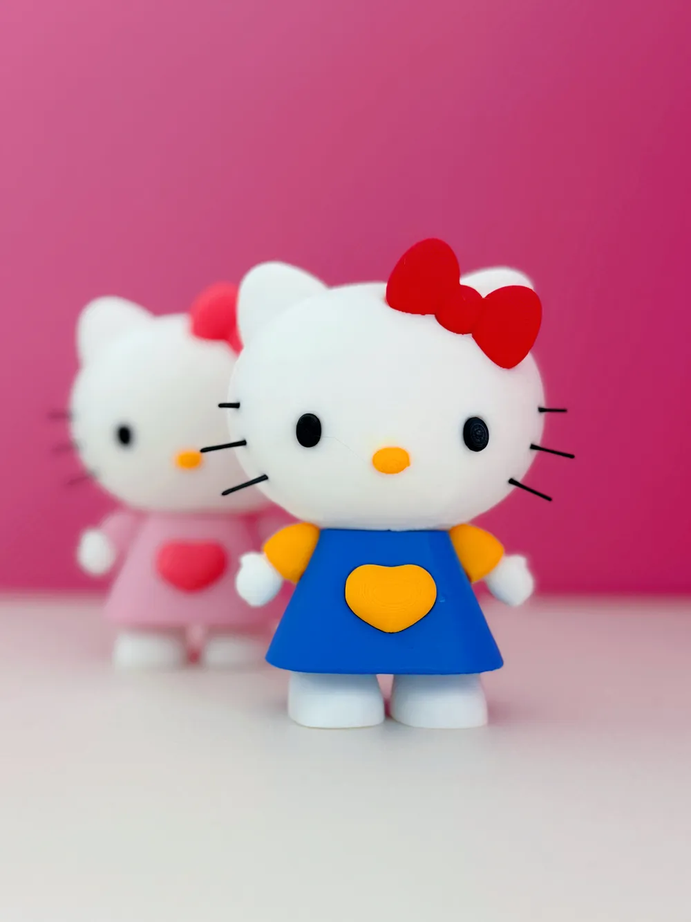 Hello Kitty (No AMS needed) - Free 3D Print Model - MakerWorld