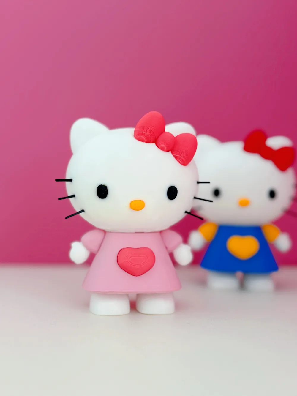 Hello Kitty (No AMS needed) - Free 3D Print Model - MakerWorld