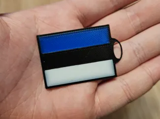 Estonian flag keychain
