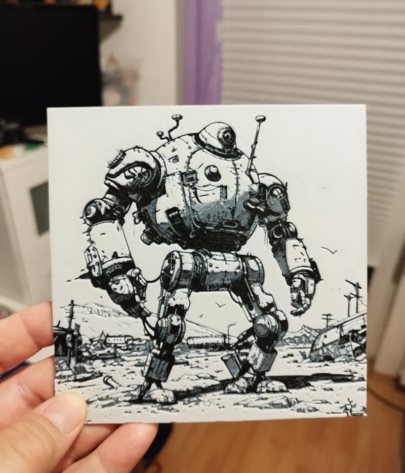 Hueforge rusty robot scrapyard