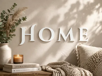 Elegant HOME Wall Sign