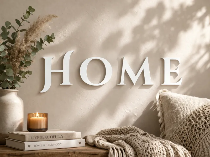Elegant HOME Wall Sign