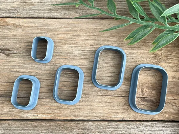 Emporte-pièce rectangle arrondi pour pâte polymère