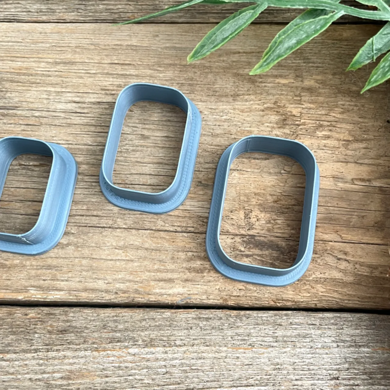 Rounded Rectangle Polymer Clay Earring Cutter view 3
