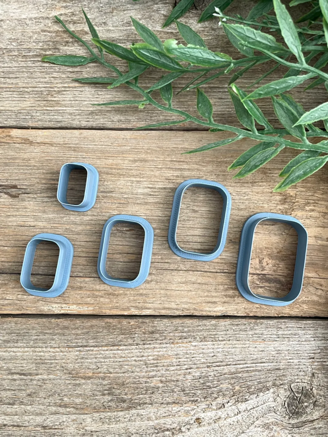 Rounded Rectangle Polymer Clay Earring Cutter view 2