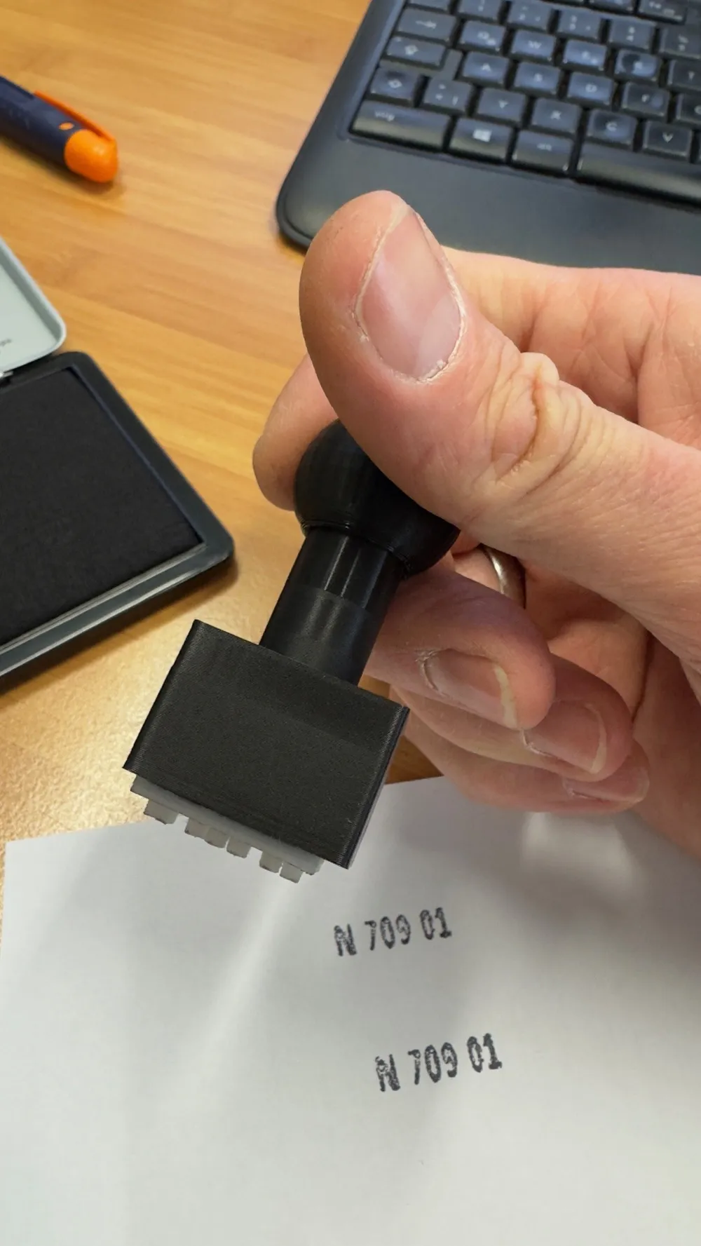 Ink Stamp Computer Stamp for ink pads, text freely definable by TechGearOps MakerWorld ...