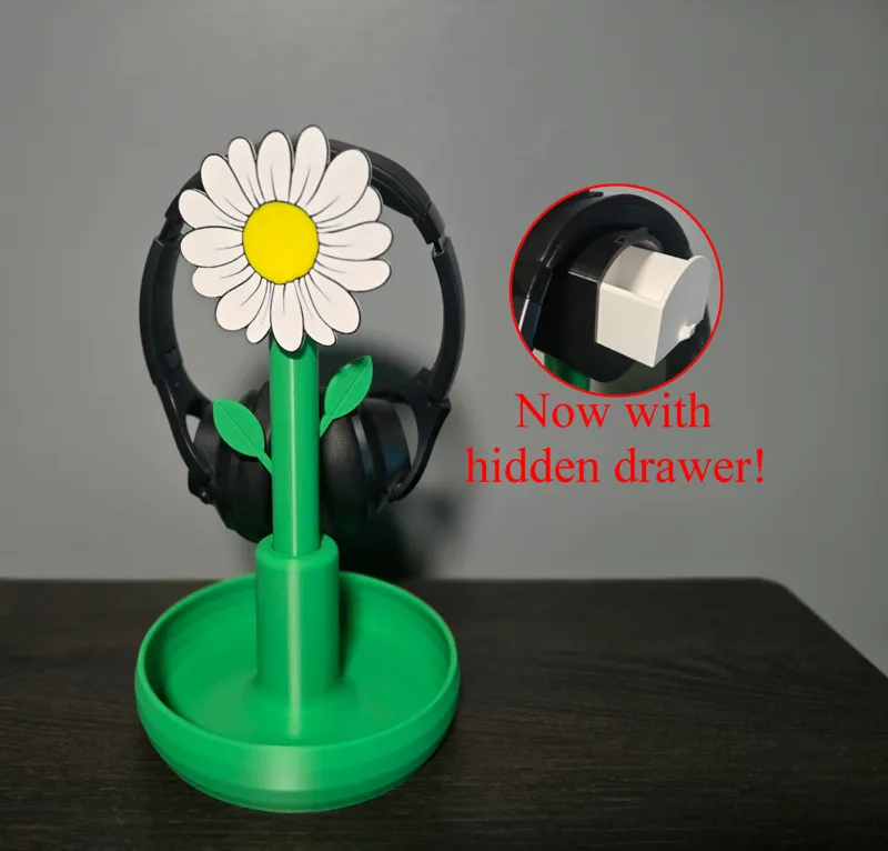 Daisy, Flower Headphone stand with tray