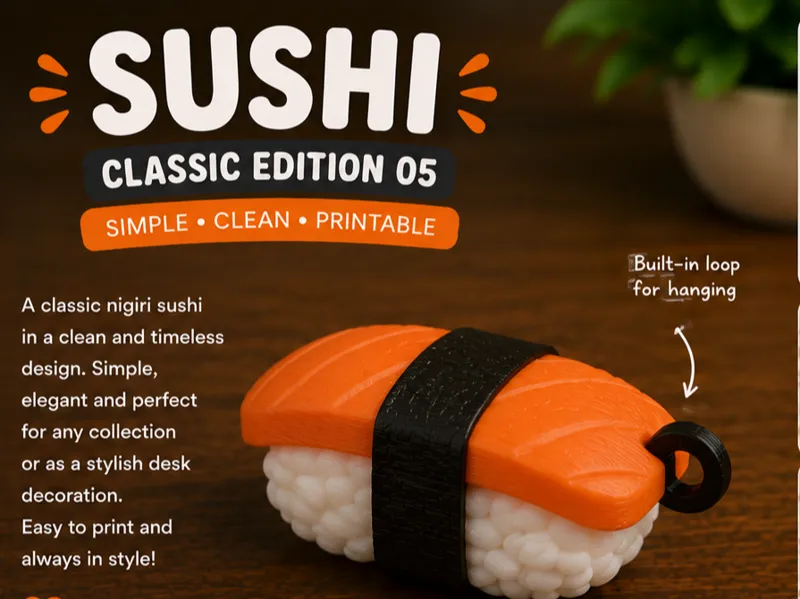 Classic Salmon Nigiri Keychain
