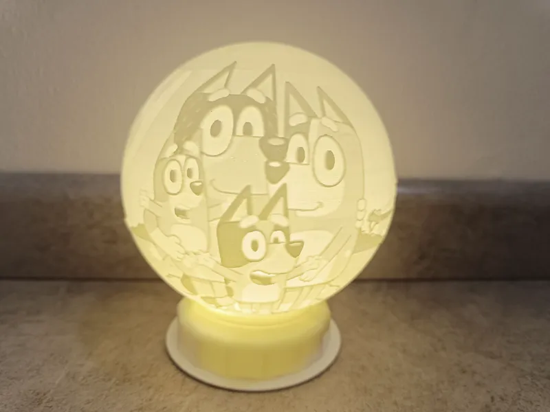 BLUEY  Lithophane lamp