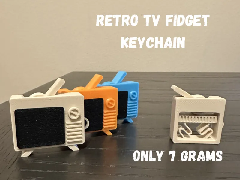 Retro TV Toggle Switch Fidget (with keychain)